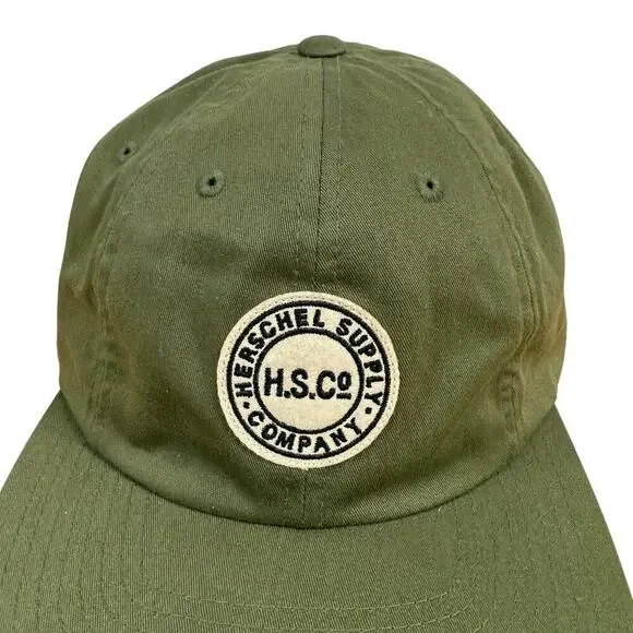 Herschel Supply Company Hat Olive Green leather strap Glenwood series - Picture 2 of 9